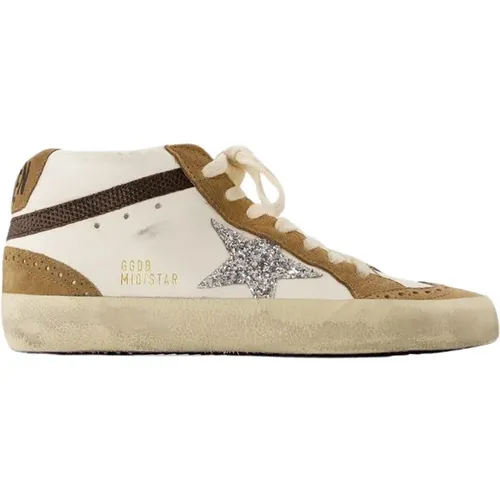 Leather Mid Star Sneakers , female, Sizes: 3 UK - Golden Goose - Modalova