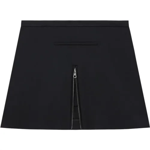 Twill Zip Skirt , female, Sizes: XS, 2XS - Courrèges - Modalova