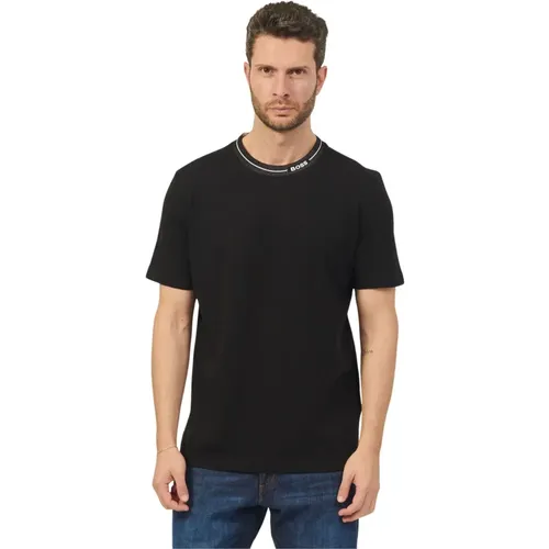 Schwarzes Logo Baumwoll T-Shirt , Herren, Größe: 3XL - Hugo Boss - Modalova