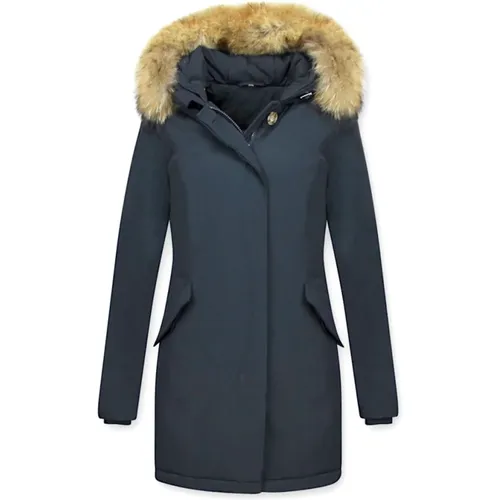Winter Jackets Warm Ladies - Wooly Jacket Long - Lb280Pm-B , female, Sizes: M, XS, L, XL, S - TheBrand - Modalova