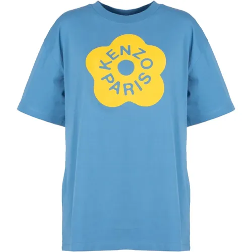 Blaues Boke Flower Oversize T-Shirt - Kenzo - Modalova