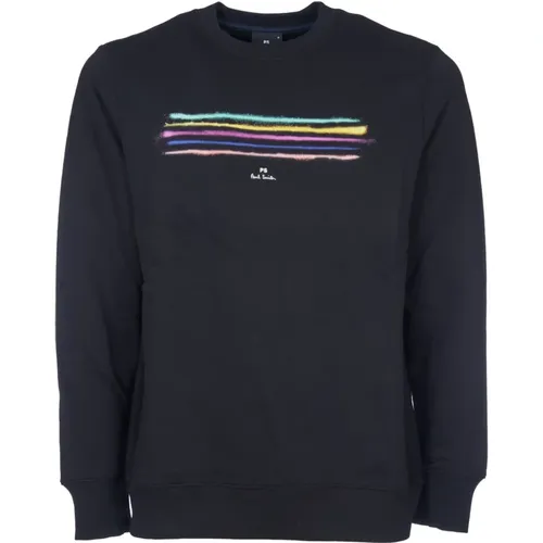 Schwarzer Strickpullover Crew Neck , Herren, Größe: S - PS By Paul Smith - Modalova