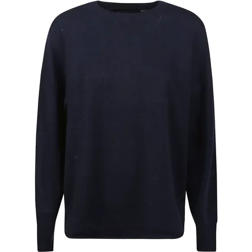 Navy Crewneck Sweater , female, Sizes: XS - 360cashmere - Modalova