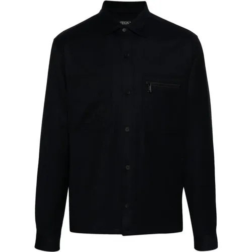 Stylish Overshirt for Men , male, Sizes: M, S - Ermenegildo Zegna - Modalova