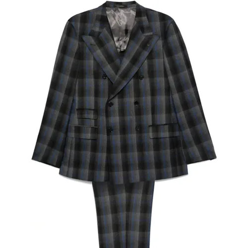 Plaid Check Blazer and Trousers Set , male, Sizes: XL, L, M - Gabriele Pasini - Modalova