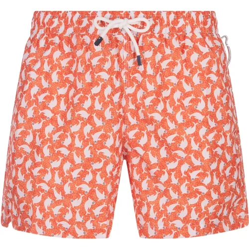 Orange Meer Kleidung Badehose - Fedeli - Modalova