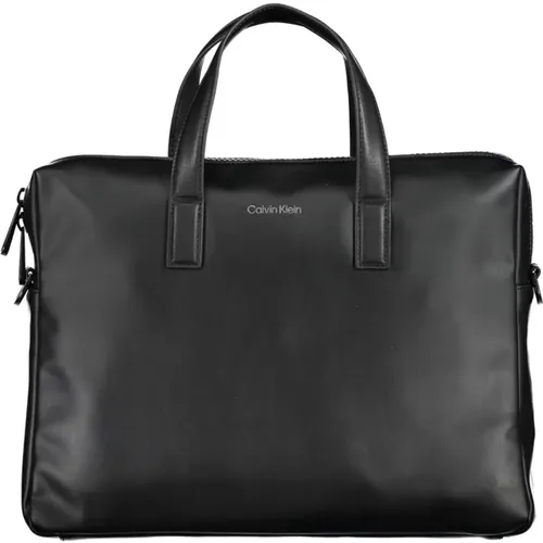 Mens Briefcase with Laptop Compartment , male, Sizes: ONE SIZE - Calvin Klein - Modalova