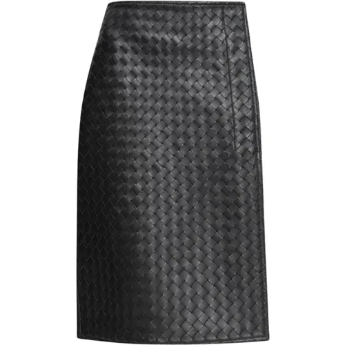Leather skirt , female, Sizes: XS, 2XS - Bottega Veneta - Modalova