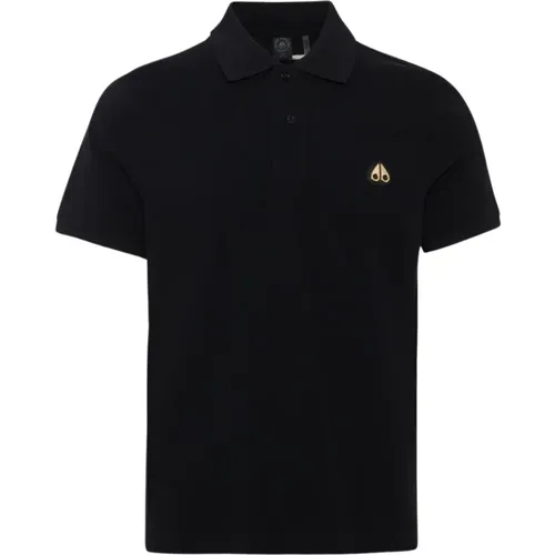 Gold Polo Schwarz Stilvolles Hemd - Moose Knuckles - Modalova