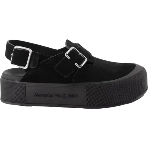 Adjustable Ankle Strap Wedge Sandals , male, Sizes: 9 1/2 UK, 8 UK, 8 1/2 UK, 7 UK, 6 UK, 9 UK - alexander mcqueen - Modalova