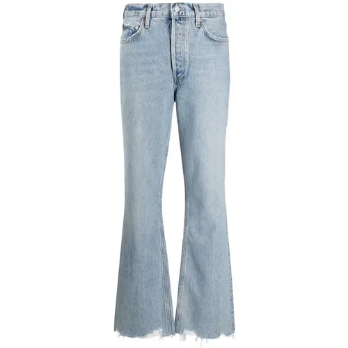 Blaue Bootcut-Jeans , Damen, Größe: W27 - Agolde - Modalova