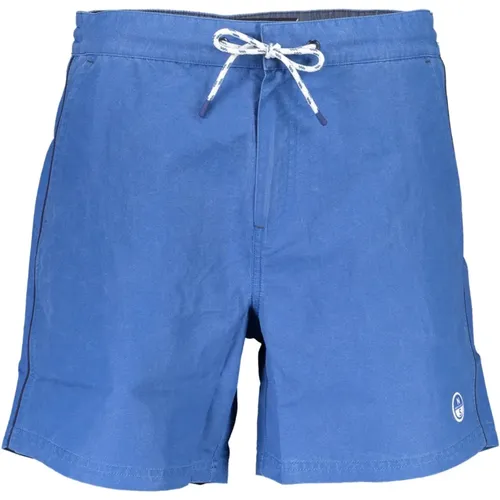 Blaue Herren Badeboxershorts , Herren, Größe: XL - North Sails - Modalova