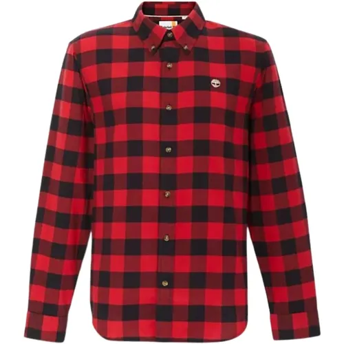 Mens Plaid Shirt with Logo , male, Sizes: 2XL - Timberland - Modalova