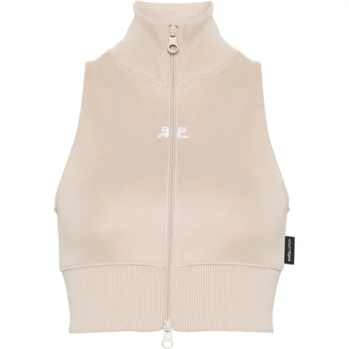 Cropped Vest 1007 , Damen, Größe: S - Courrèges - Modalova