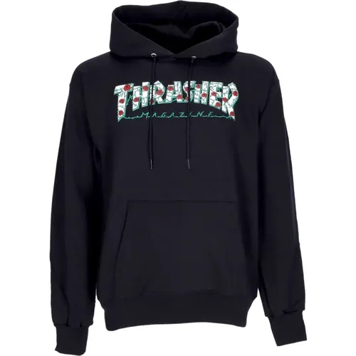 Schwarzer Roses Hoodie Herren Langarm , unisex, Größe: L - Thrasher - Modalova