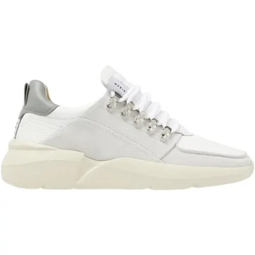 Roque Roman White Grey Leather Sneaker , male, Sizes: 11 UK, 12 UK, 7 UK, 10 UK, 9 UK - Nubikk - Modalova