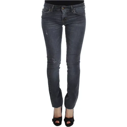 Grüner Diamant Blaue Waschung Slim Fit Jeans - Roberto Cavalli - Modalova