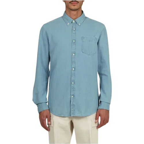 Denim Button-Down Shirt , male, Sizes: XL - deperlu - Modalova