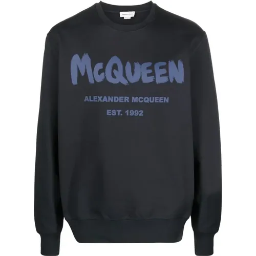 Printed Sweatshirt for Men , male, Sizes: S - alexander mcqueen - Modalova