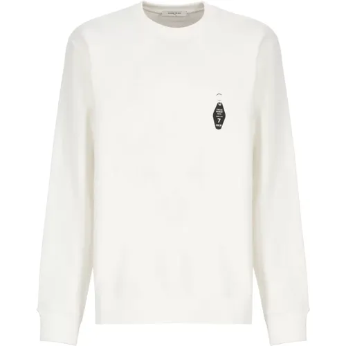 Weißer Crewneck-Sweatshirt mit Chateau-Print , Herren, Größe: L - IH NOM UH NIT - Modalova