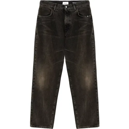 Schwarze Denim Jeans James Modell , Herren, Größe: W33 - Amish - Modalova