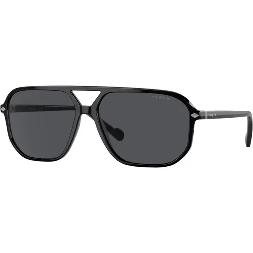 Men's Square Sunglasses Glossy , male, Sizes: 60 MM - Vogue - Modalova
