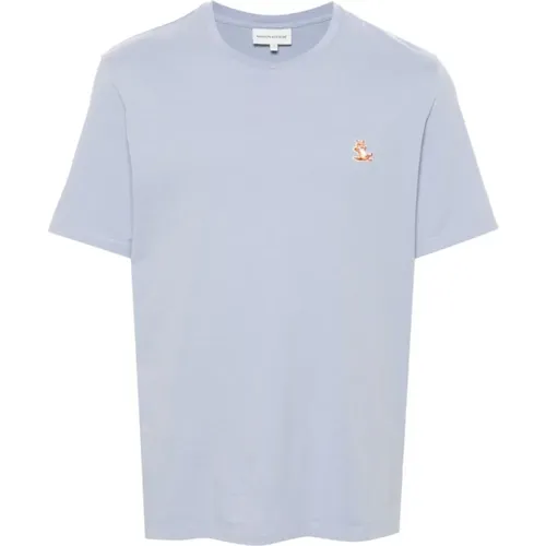 Clear T-shirts and Polos with Chillax Fox Patch , male, Sizes: S, L, M - Maison Kitsuné - Modalova
