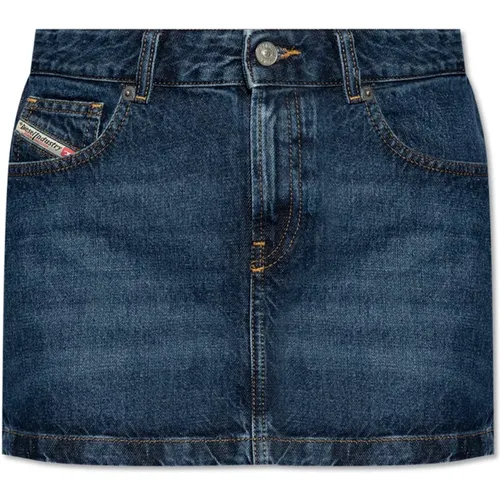 Denim skirt De-Ron , female, Sizes: W27, W30, W26, W25, W24, W29, W28 - Diesel - Modalova