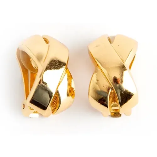 Pre-owned Gold earrings , unisex, Sizes: ONE SIZE - Dior Vintage - Modalova