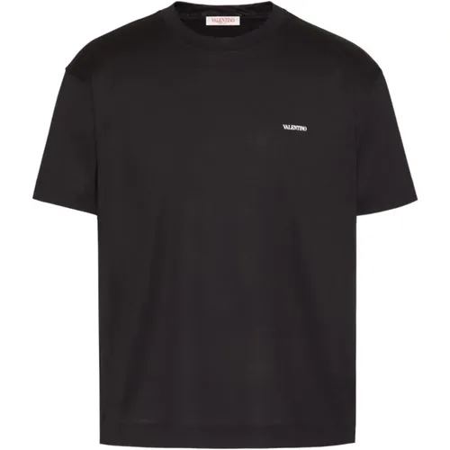 Schwarze Logo Print T-shirts und Polos , Herren, Größe: L - Valentino - Modalova