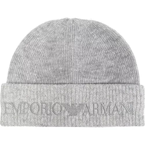 Mütze mit gesticktem Logo , Herren, Größe: S - Emporio Armani - Modalova