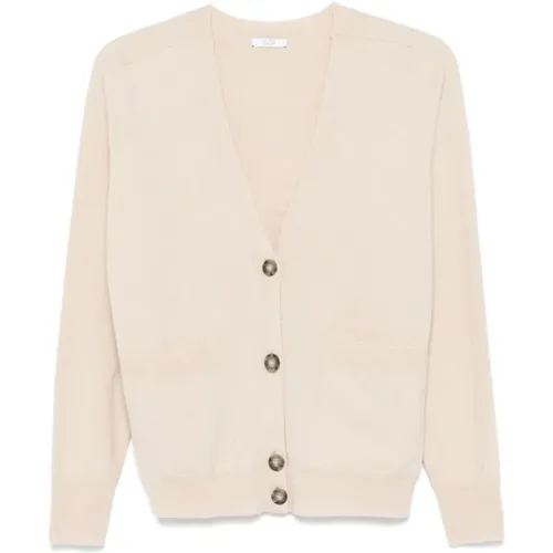 Wool Cashmere V-Neck Cardigan , female, Sizes: S, M, L - PESERICO - Modalova