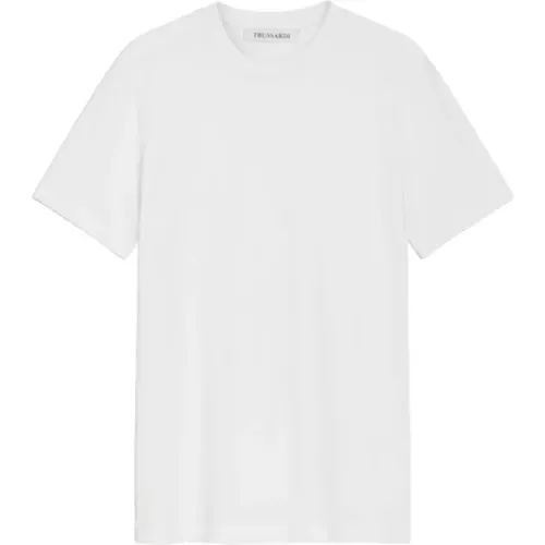 Greyhound Embroidery Cotton Stretch T-Shirt , male, Sizes: M, XL, S, L - Trussardi - Modalova