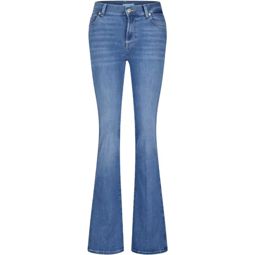 Bootcut Jeans B(Air) - Regular Rise, Flared Leg, Zipper Button Closure, 5-Pocket Style , female, Sizes: W33, W29, W31, W28, W30 - 7 For All Mankind - Modalova