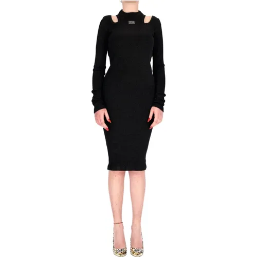 Sophisticated Long Sleeve Midi Dress , female, Sizes: S - Versace Jeans Couture - Modalova