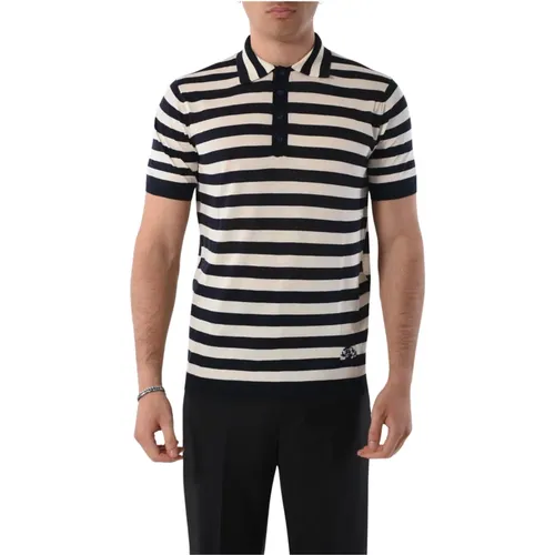 Striped Cotton Polo Shirt , male, Sizes: M, XL, 2XL - Gabriele Pasini - Modalova