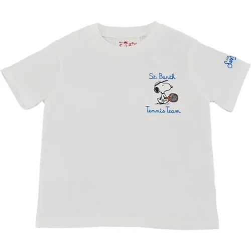 Snoopy Tennis Rundhals T-shirt - MC2 Saint Barth - Modalova