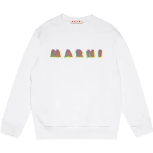Crew-neck Sweatshirt mit Rainbow-Logo,Sweatshirts - Marni - Modalova