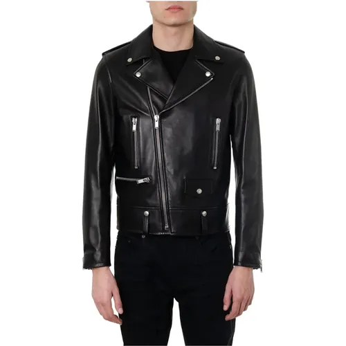 Silk Lined Zip Jacket , male, Sizes: XL, 2XL, L - Saint Laurent - Modalova
