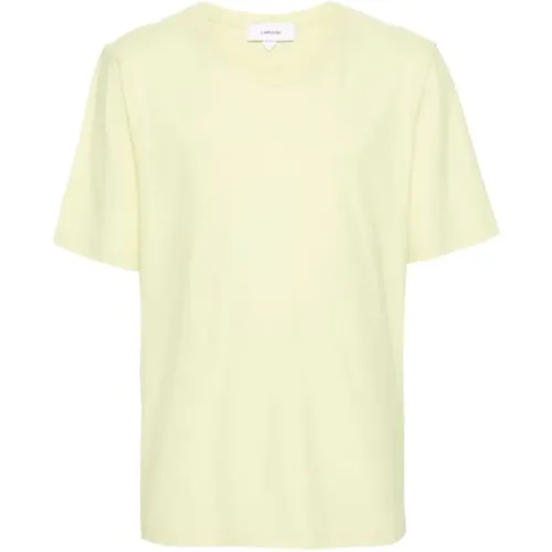 Pastellgelbes Baumwoll-T-Shirt Leichtes Jersey , Herren, Größe: 2XL - Lardini - Modalova