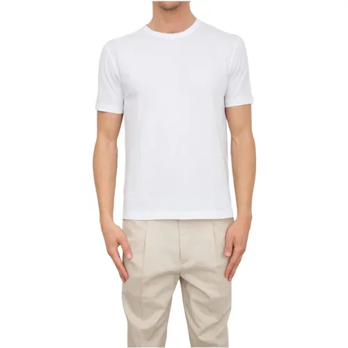 Jersey T-Shirt in Weiß , Herren, Größe: XL - Paolo Pecora - Modalova