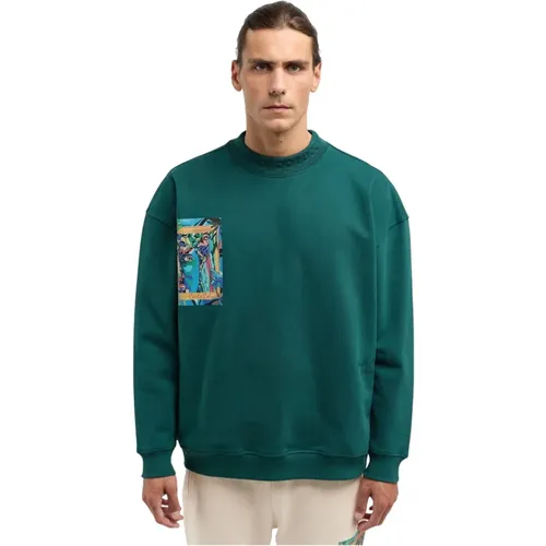 Oversize Sweatshirt für lässigen Stil , Herren, Größe: XL - carlo colucci - Modalova