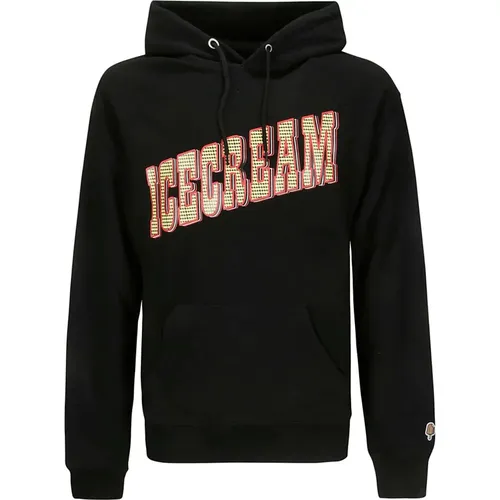 Hooded Sweatshirt with Front Print , male, Sizes: XL, L, M, S - Icecream - Modalova