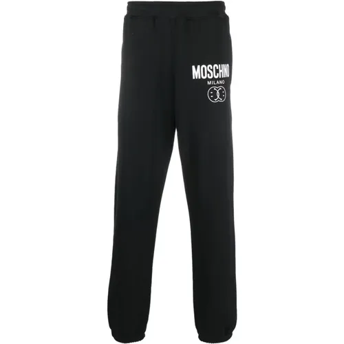 Herren Schwarze Sweatpants mit Grafikdruck , Herren, Größe: XS - Moschino - Modalova