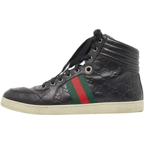 Pre-owned Leather sneakers , male, Sizes: 9 UK - Gucci Vintage - Modalova