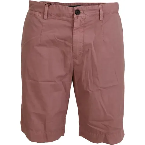 Rosa Baumwoll-Chino-Shorts für Herren , Herren, Größe: XS - Dolce & Gabbana - Modalova