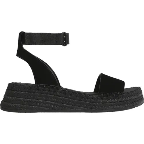 Schwarze Sandalen Elegant Vielseitig Minimalistisch , Damen, Größe: 38 EU - Calvin Klein - Modalova