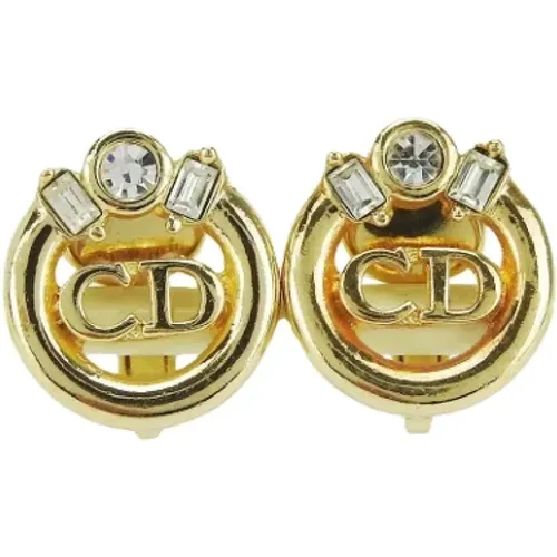 Pre-owned Metal earrings , female, Sizes: ONE SIZE - Dior Vintage - Modalova