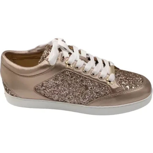 Pre-owned Leather sneakers , female, Sizes: 3 UK - Jimmy Choo Pre-owned - Modalova