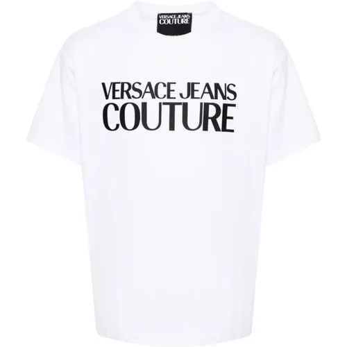 Logo T-shirt in , male, Sizes: M, S, L, XL - Versace Jeans Couture - Modalova